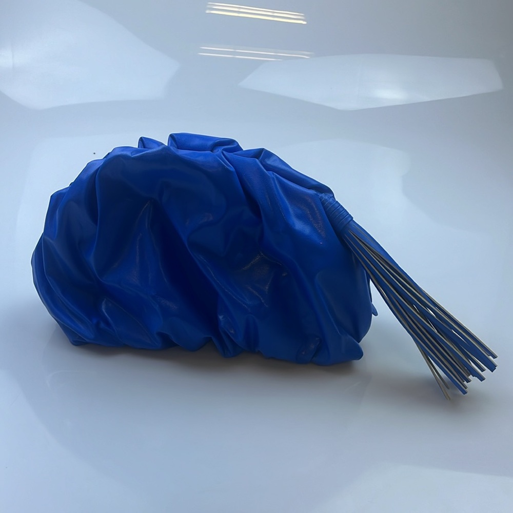 Rebecca Minkoff Ruched Clutch in Cyan N208-24 - Picture 3 of 7
